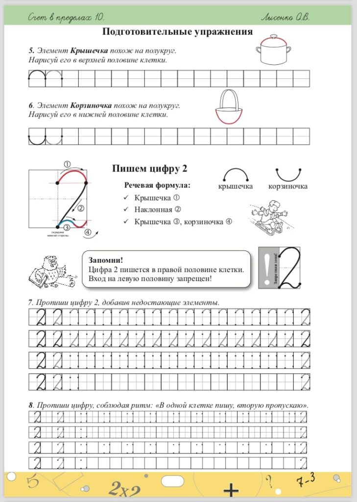 Прописи цифр. Методика Ольги Лысенко | Ивантер Плюс